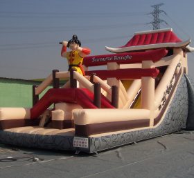 T6-211 Samurai Temple Giant Slide Kid Outdoor Party Event