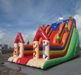 T8-1244 Happy Clown Giant Castle Slide For Kids Large Inflatable Slide