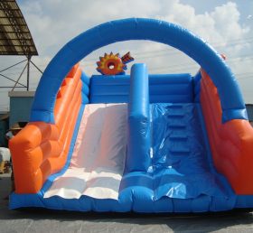 T8-306 Giant Blue And Orange Inflatable Dry Slide