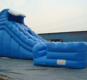 T8-323 High Quality Giant Blue Inflatable Dry Slide