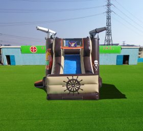 T8-497 Big Pirate Jumping Bouncy Slide Inflatable Slide