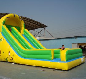T8-611 Standard Massive Inflatable Double Lane Dry Slide