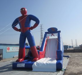T8-1024 Spider-Man Superhero Inflatable Slide