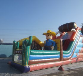 T8-1458 Western Cowboys Inflatable Slide