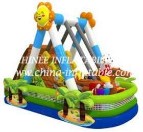 T8-1463 Pirate Ship Game Inflatable Slide