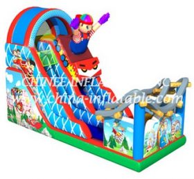 T8-1521 Cartoon Jumping Slide Kids Inflatable Slide