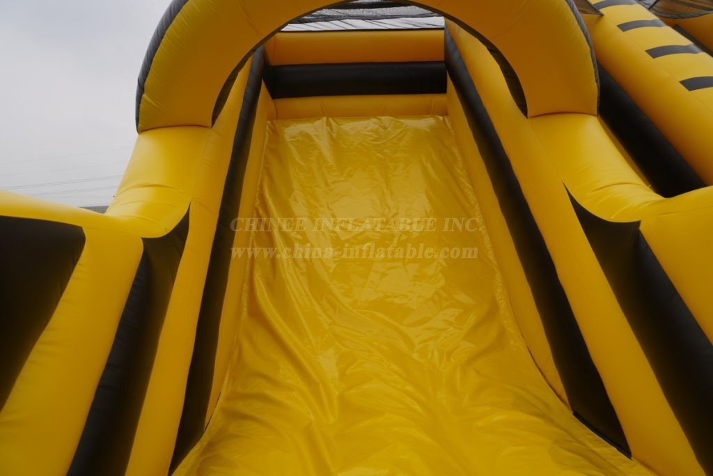 T8-4050 10Ft Platform Black & Yellow Base Jump With Drop Slide